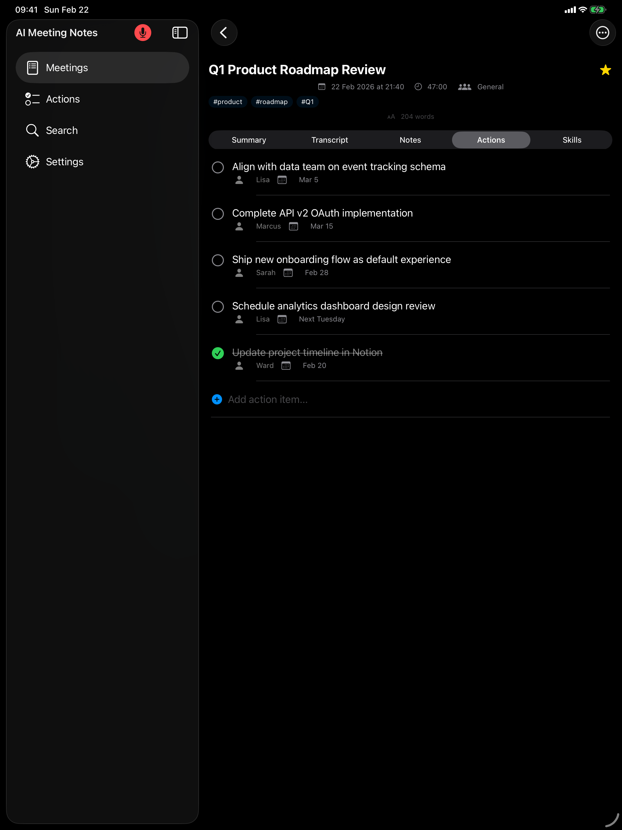 AI Meeting Notes - Transcribe screenshot 12