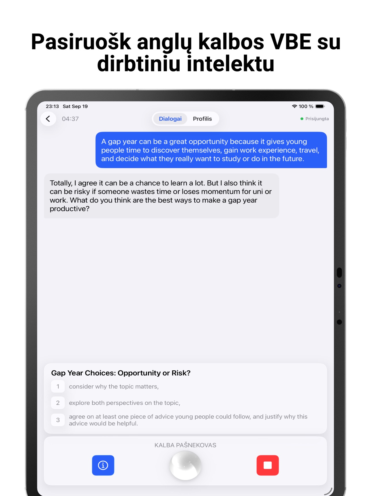 Screenshot 5 of Oratis: VBE kalbėjimo užduotys