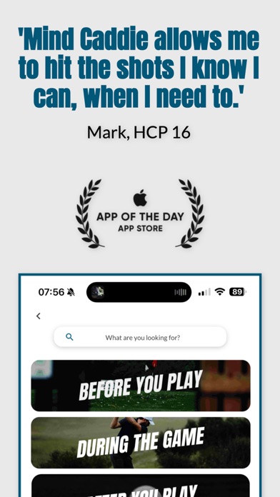Mind Caddie, Golf Mental Game Screenshot