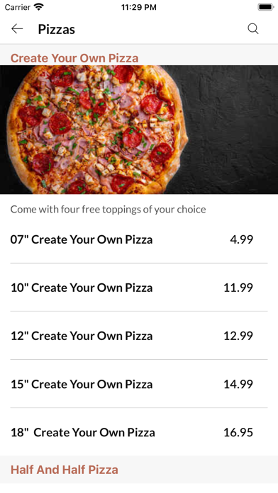 Elizabeth Pizza Screenshot