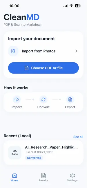 CleanMD: PDF to Markdown screenshot 4
