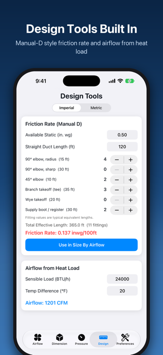 Duct Calculator Elite Screenshot 3 of 5