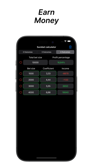 Surebet Profit Calculator Screenshot