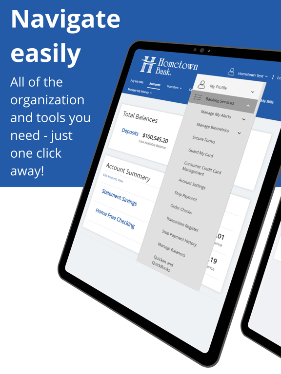 Hometown Bank OH iPad screenshot 4 - Finance app