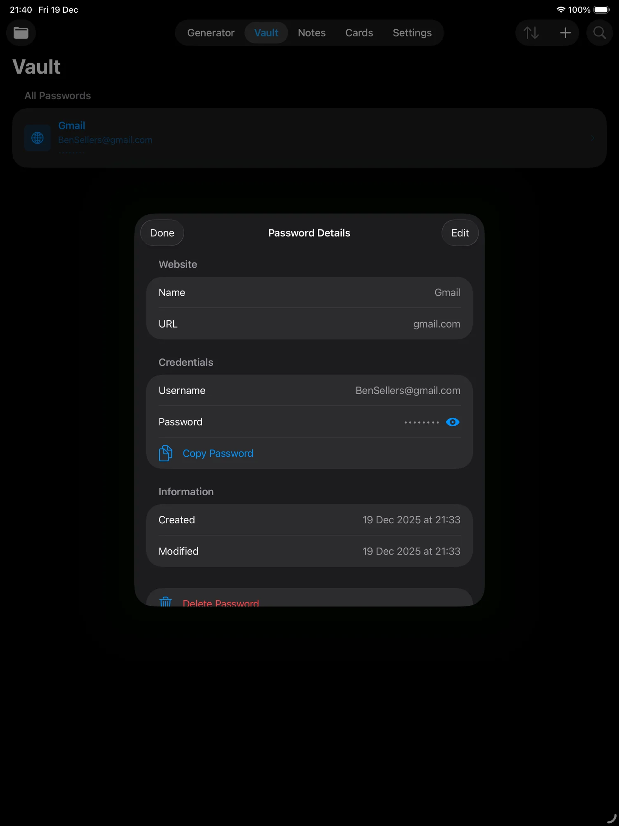 My PasswordVault Pro