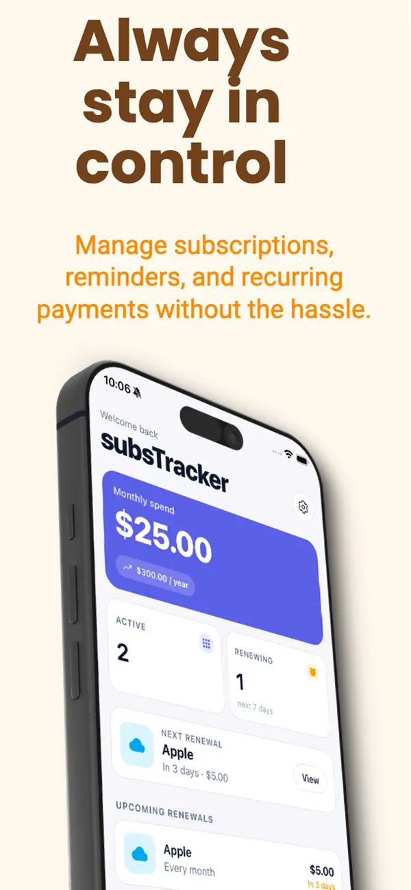 #1. subsTrucker (iOS) By: Rostam Sadiqi