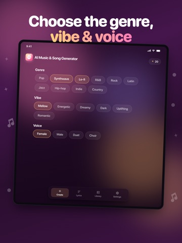AI Music · Song Generator iPad screenshot