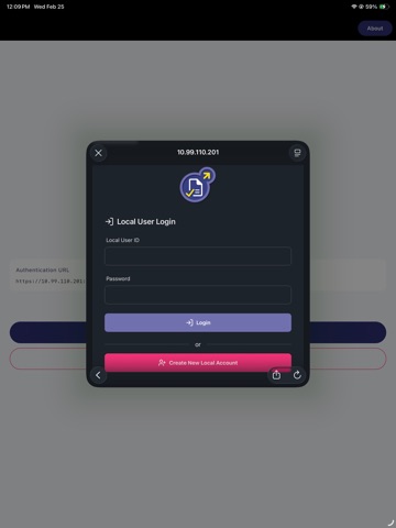 Authorized Send Connect iPad screenshot