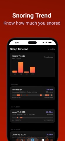 Snore Detector: Track & Nudge iPhone screenshot