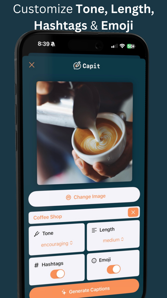 #6. Capit AI Image Captions (iOS) 由: Swift Fox Software LLC