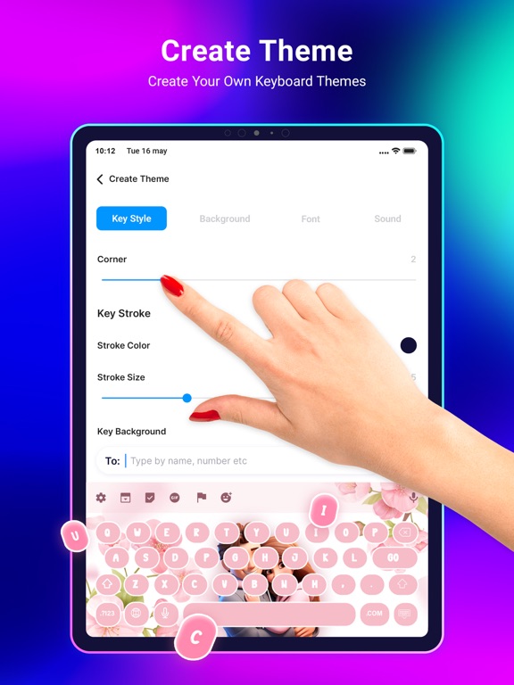 Neon Love Theme iPad screenshot 5 - Utilities app