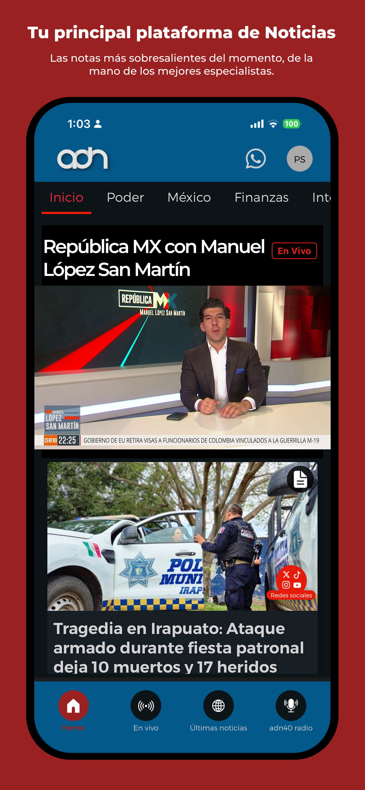 adn Noticias EN VIVO
