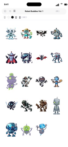 Robot Buddies Stickers Vol. 1 iPhone screenshot