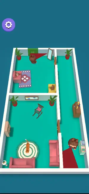 Cute Cat Sneak & Run Game 3D screenshot 2