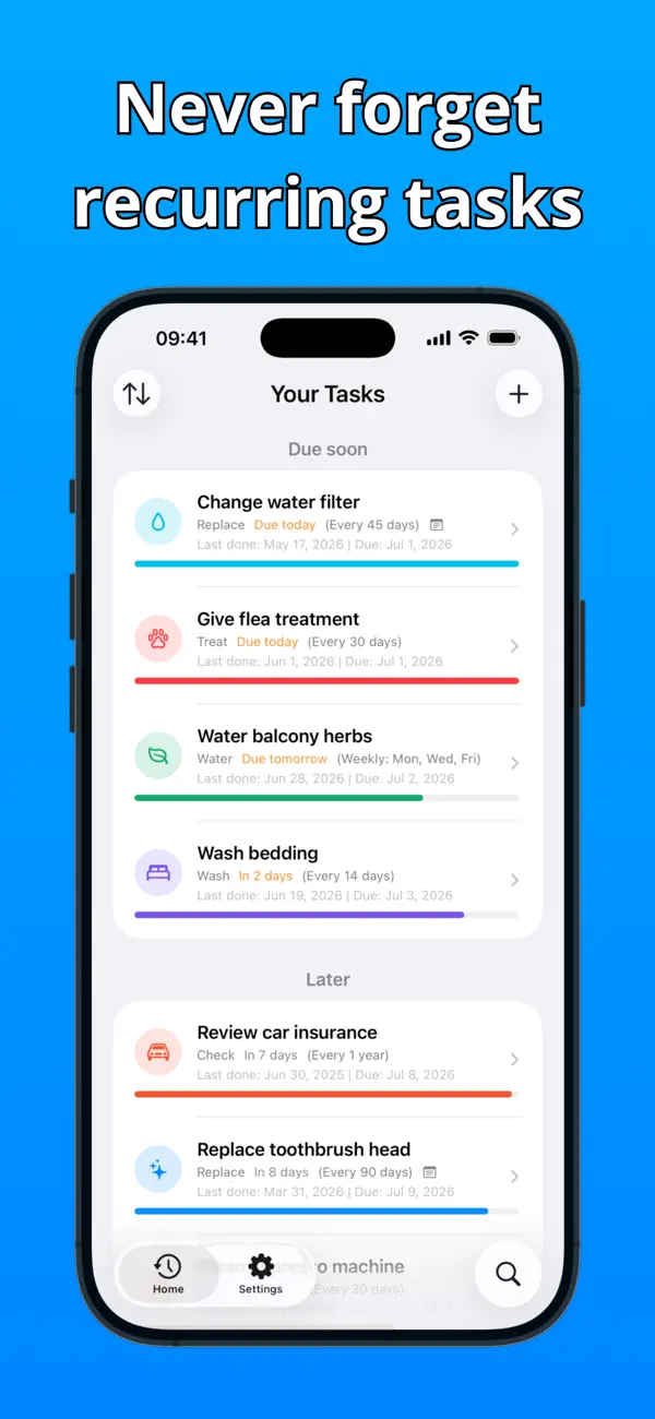 Screenshot #1 pour Repeatick - Recurring Tasks