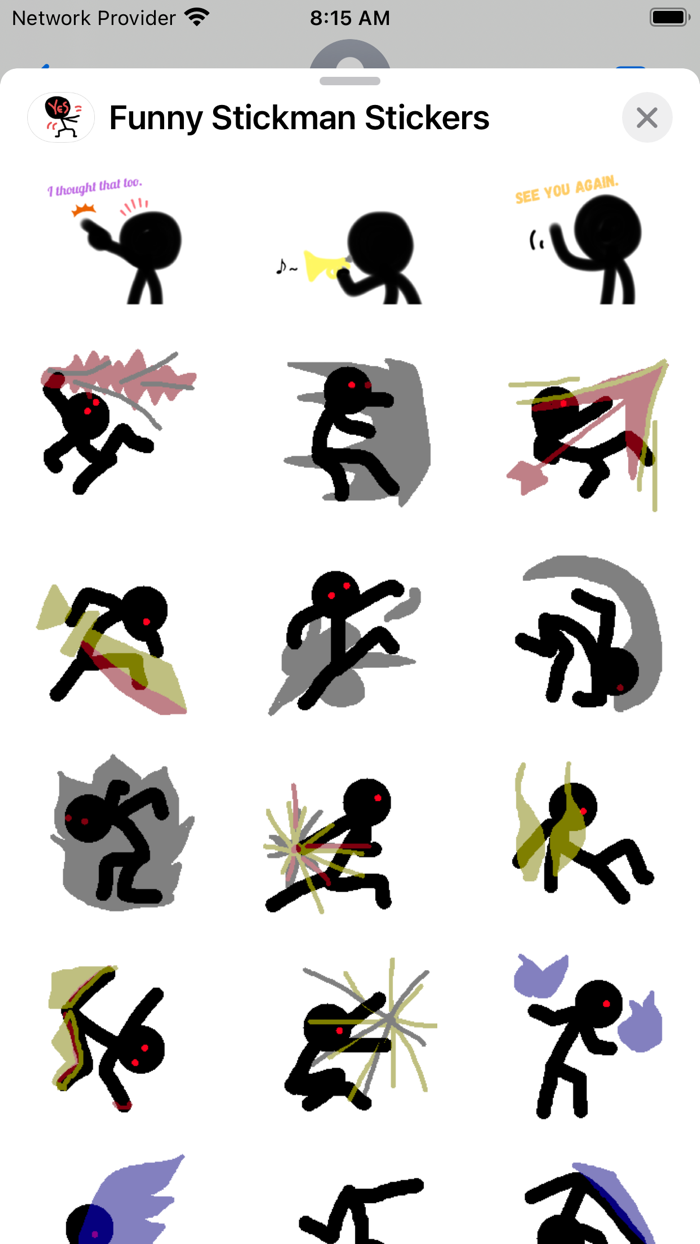 Funny Stickman Stickers