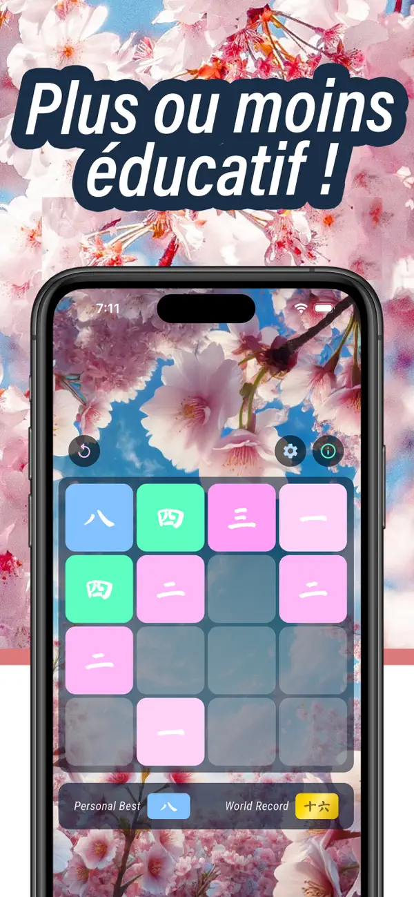 Screenshot #3 pour Kanji 2048: Fusion tuiles