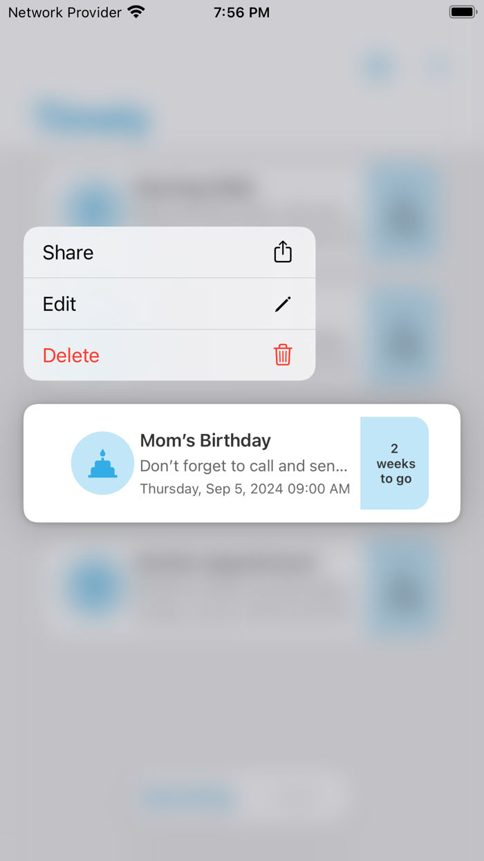 Timely - Event Reminder