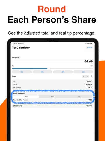 Tip Calculator & Split iPad screenshot