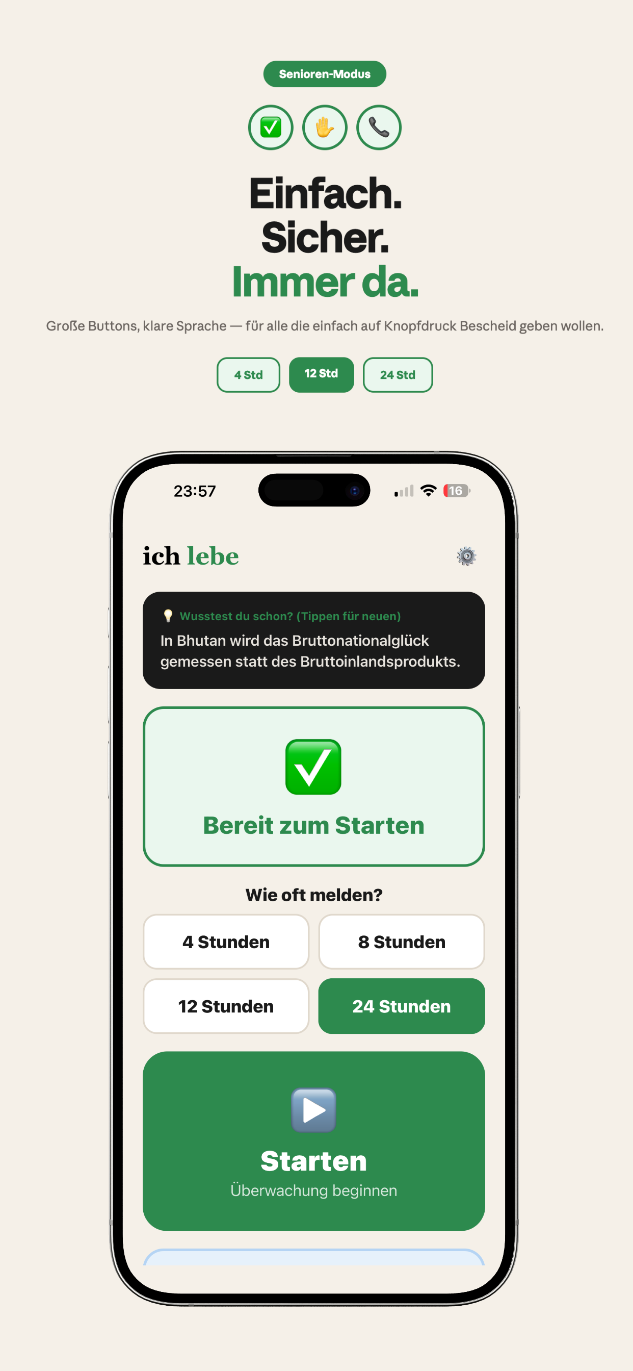 ich lebe – Life Sign App screenshot 4