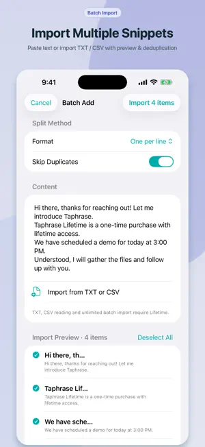 Taphrase - Snippet Keyboard screenshot 3