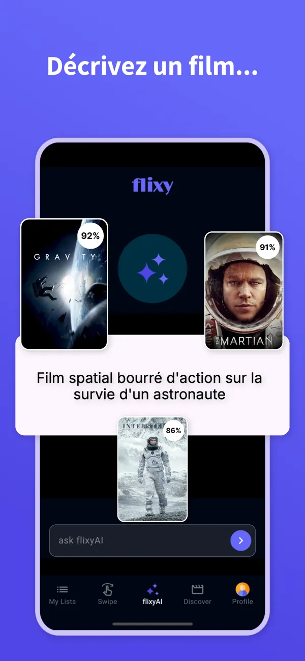 Screenshot #2 pour Movie Diary & Picker: flixyAI