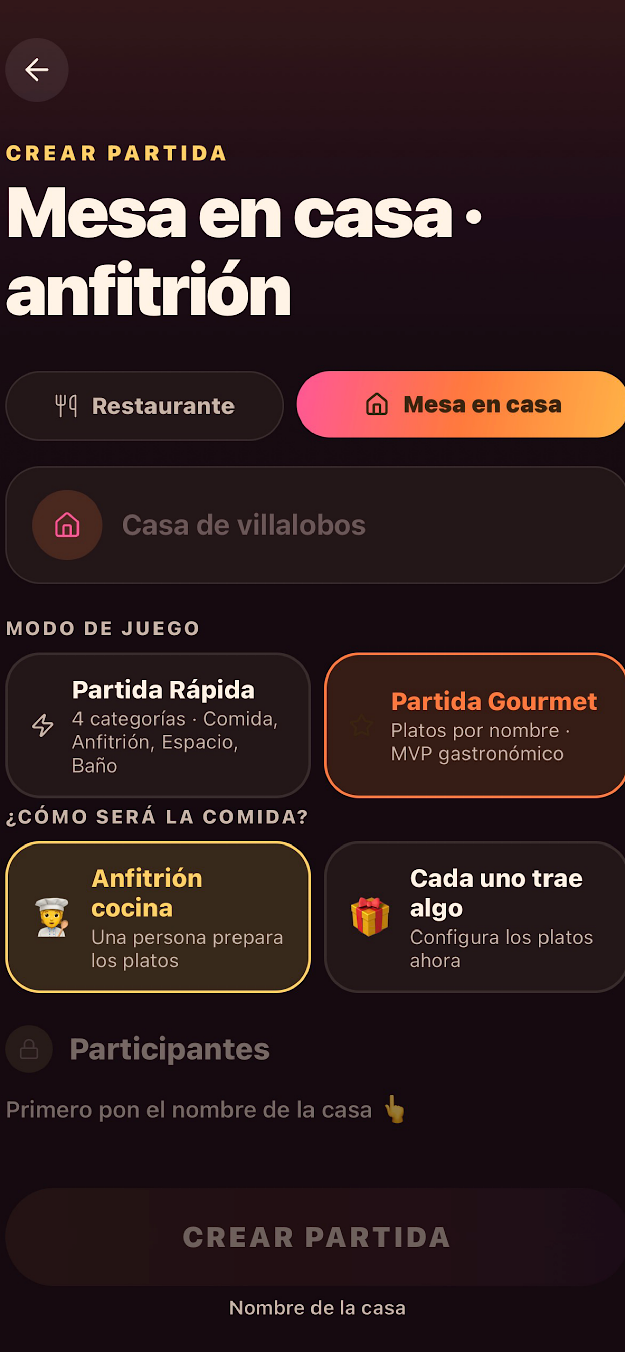 MESA - El juego gastronómico