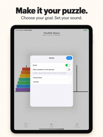 Flat Tower Of Hanoi iPad screenshot