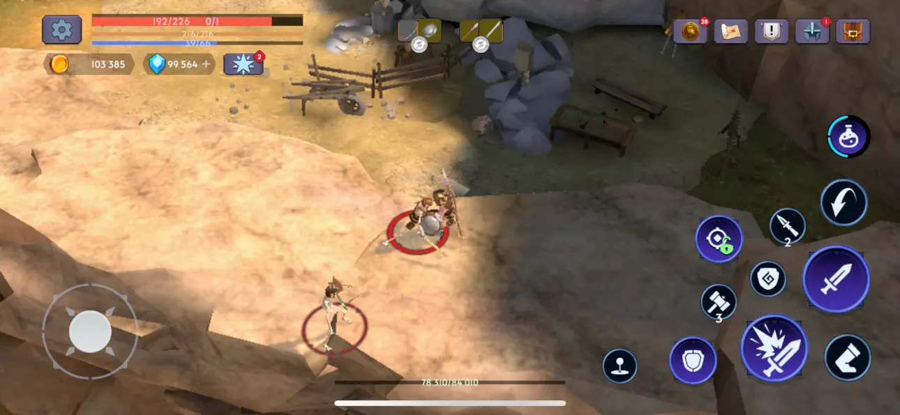 Titan Soul: Action RPG Offline iOS Mod IPA screenshot 2 - iOS game interface