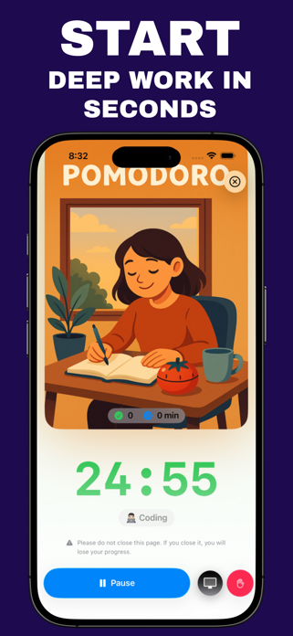 Focus Hero: Pomodoro & Study Screenshot 2 of 6