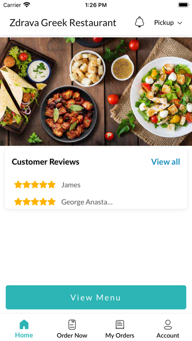Zdrava Greek Restaurant Screenshot