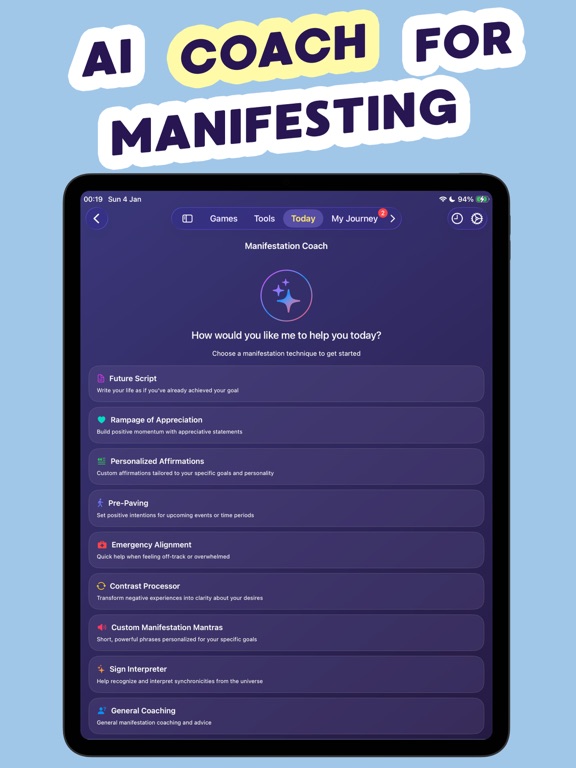 Law of Attraction Toolbox iPad screenshot 4 - Lifestyle app