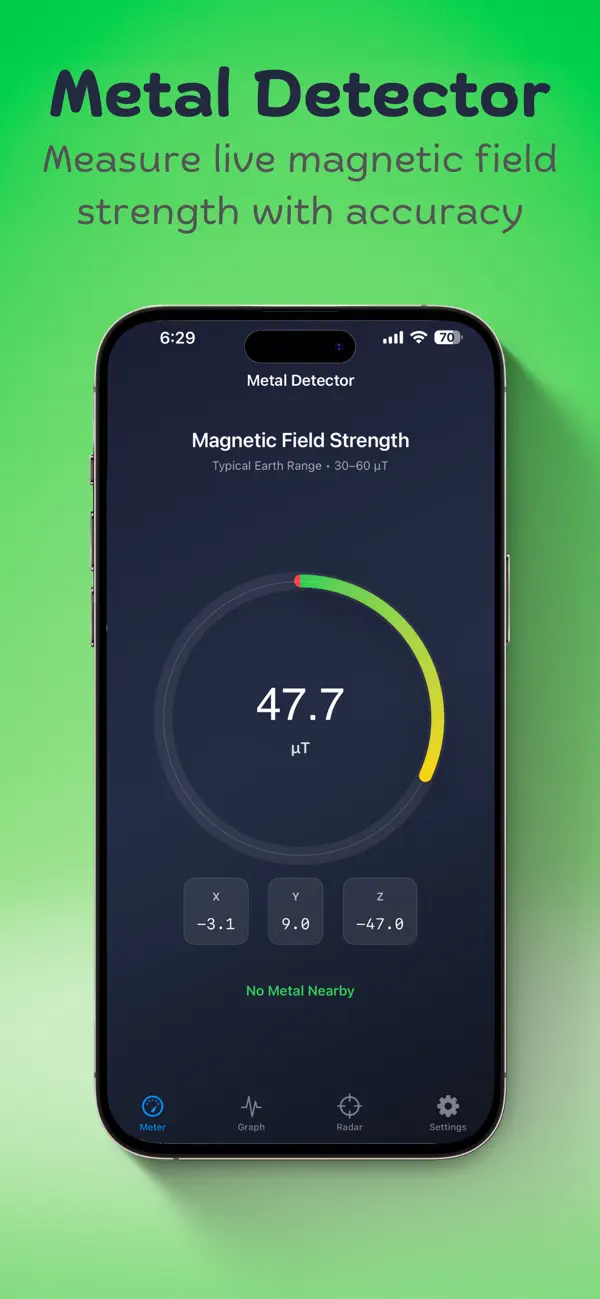 Screenshot #1 pour Metal Detector & Scanner PRO