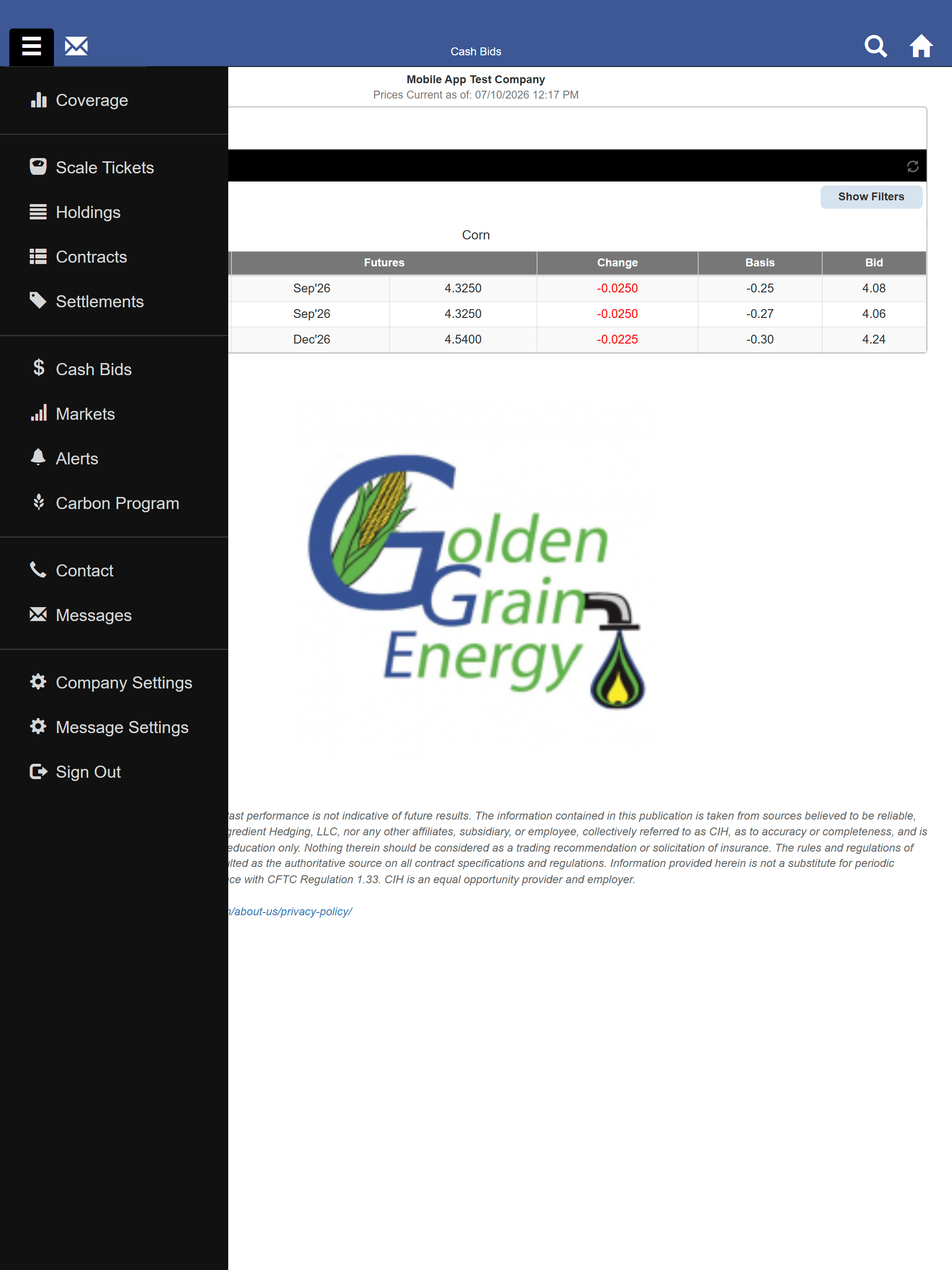 Golden Grain Energy, LLC screenshot 8