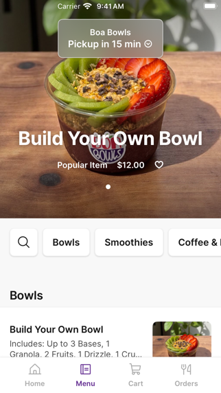 Boa Bowls iPhone screenshot 2 - Food & Drink app