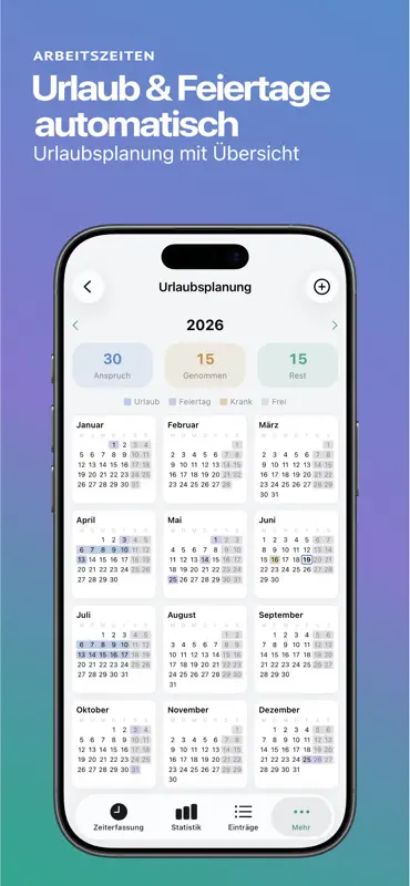 Arbeitszeiten – Zeiterfassung screenshot 5 of 7