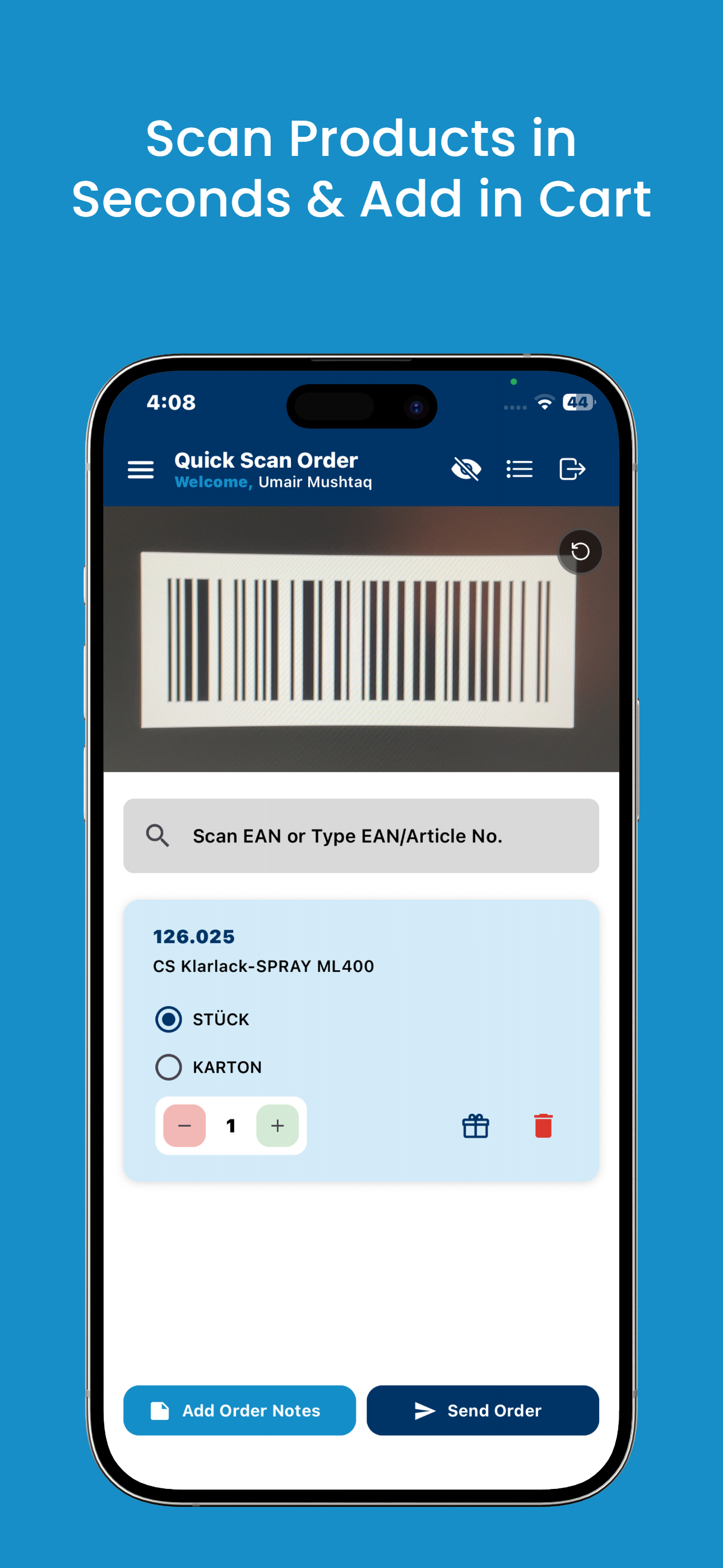 Quick Scan Order screenshot 4