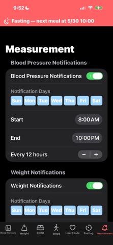 Fasting Manager iPhone screenshot