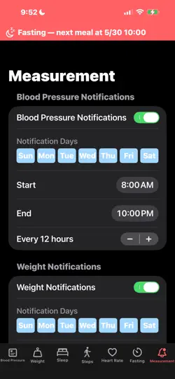 Capture d'écran de Fasting Manager sur iPhone 2