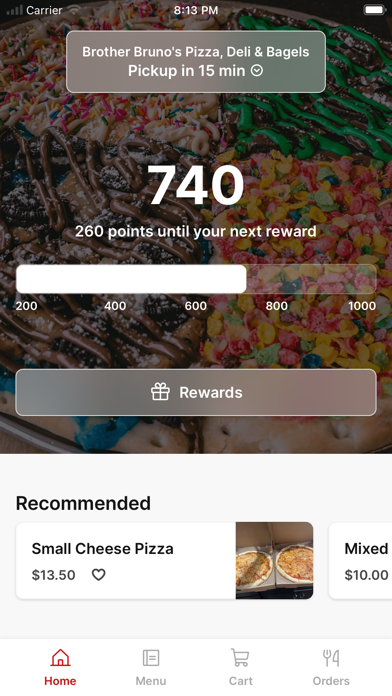 Brother Bruno's Pizza iPhone screenshot 1 - Food & Drink app