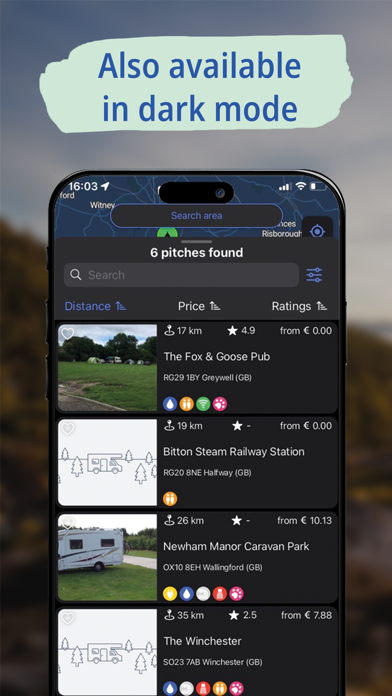 Stellplatz-Radar von PROMOBIL Screenshot