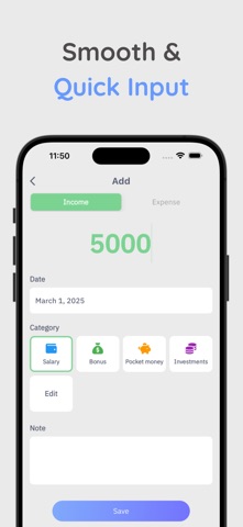 PockeLog - Pocket Money Book screenshot