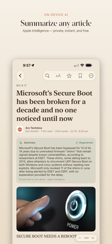 Feed Me RSS iPhone screenshot