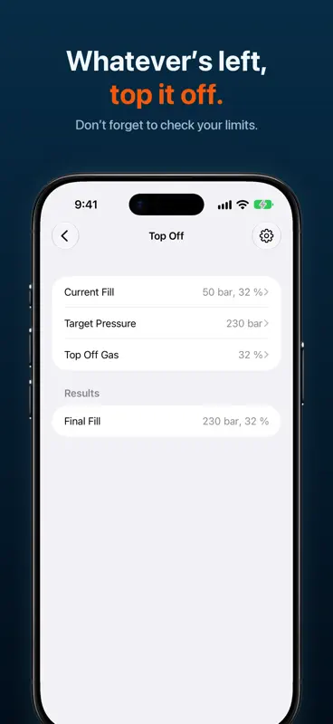 Gas Manager: Nitrox & Trimix screenshot 5 of 6