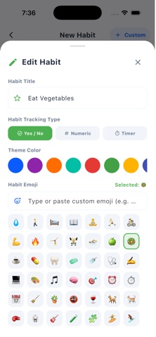 Habi Habit Tracker iPhone screenshot