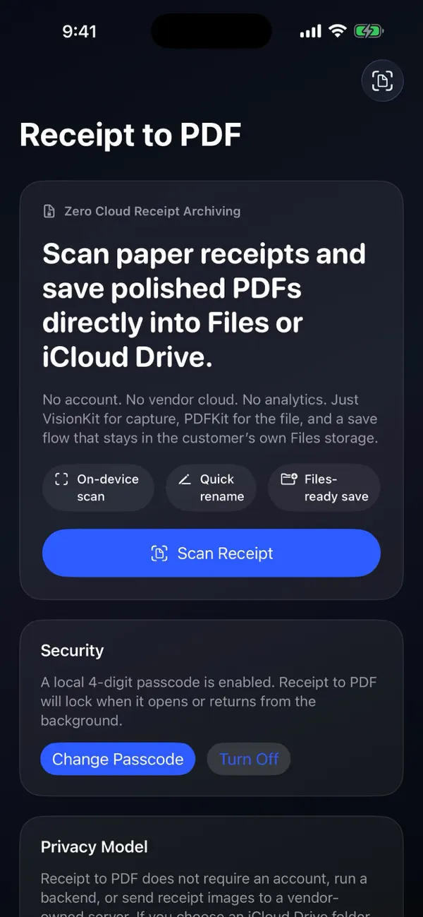 Receipt to PDF Screenshot 5