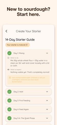 Sourdough Starter Tracker screenshot
