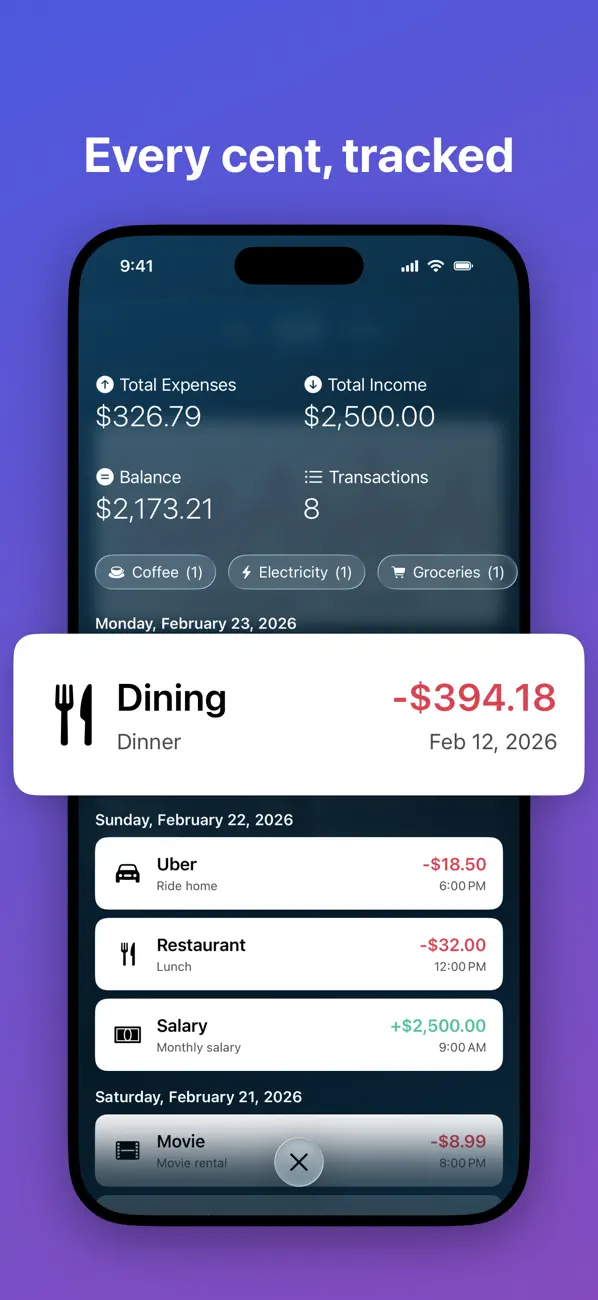 #3. Coins - Spending Tracker (iOS) Által: Yuzhou Zhu