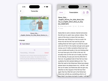 Video to Text Converter AI iPad screenshot