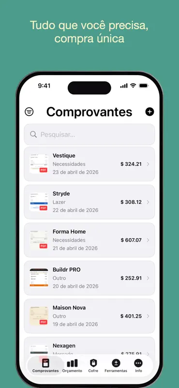 Float: Orçamento e Finanças screenshot 3 of 6